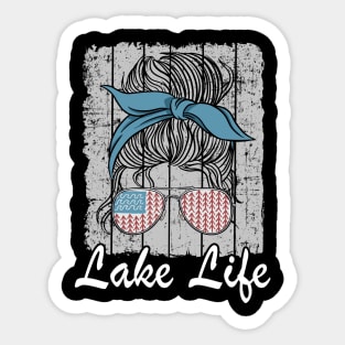 Lake Life Mom Women Funny Lake Life Sticker